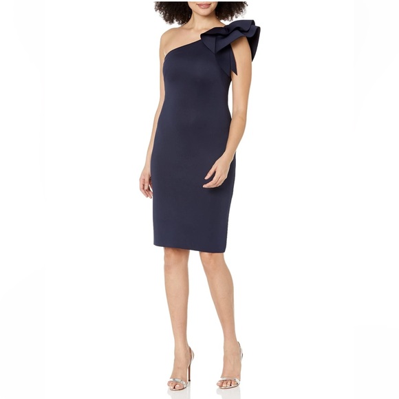 Eliza J Dresses & Skirts - Eliza J Navy One-Shoulder Dress